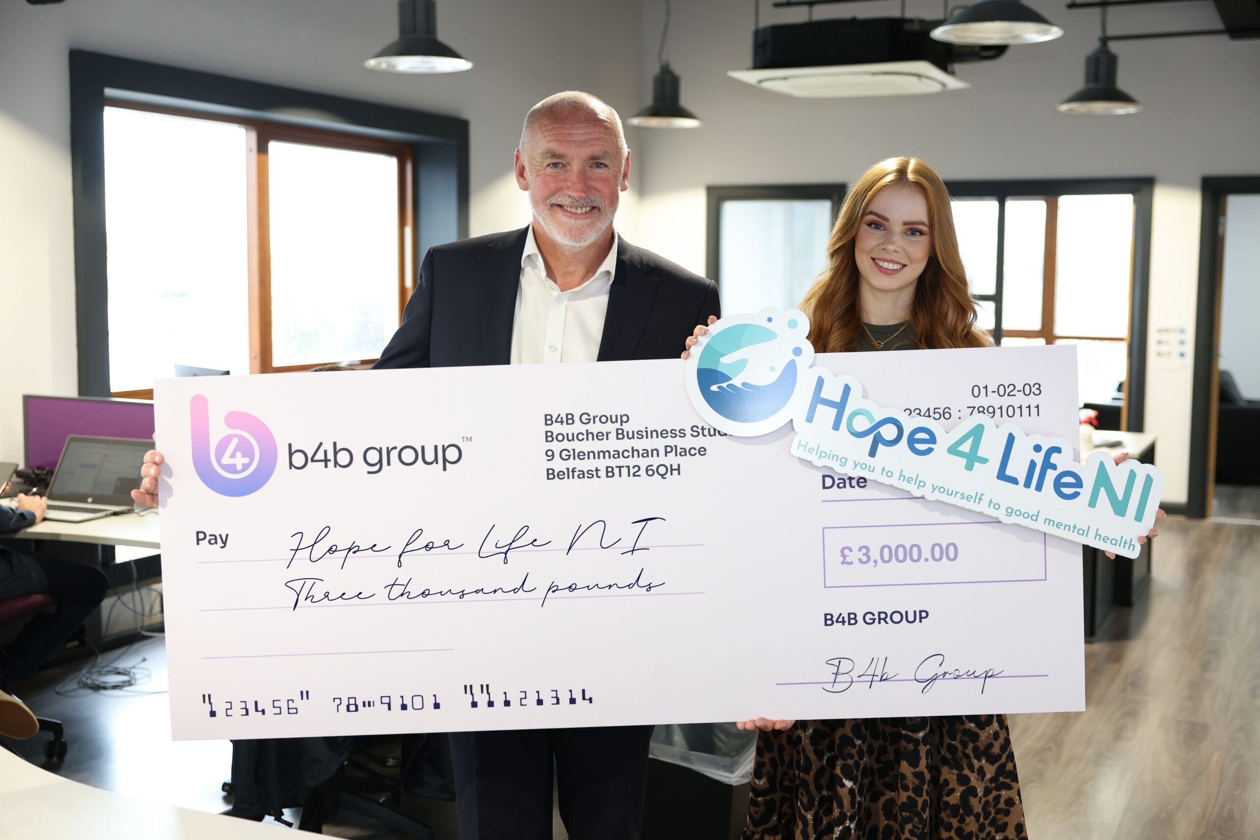 b4b Group raises a ‘par-ful’ £3,000 for Hope 4 Life NI
